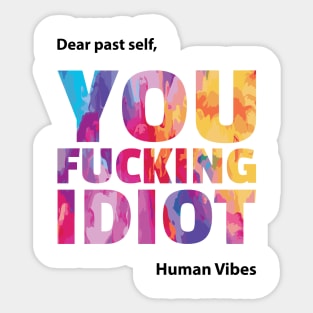 Funny Sarcastic Quote: Dear Past Self Sticker